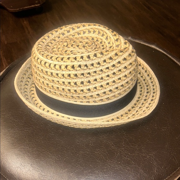 Tommy Bahama Tan Woven Hat with Black Details